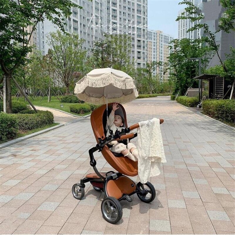 Paraplu Kinderwagen Paraplu Met Verstelbare Clip, Baby Strand Zon Uv-bescherming Kinderwagen Zonnescherm, Perfect Voor Wandelwagen