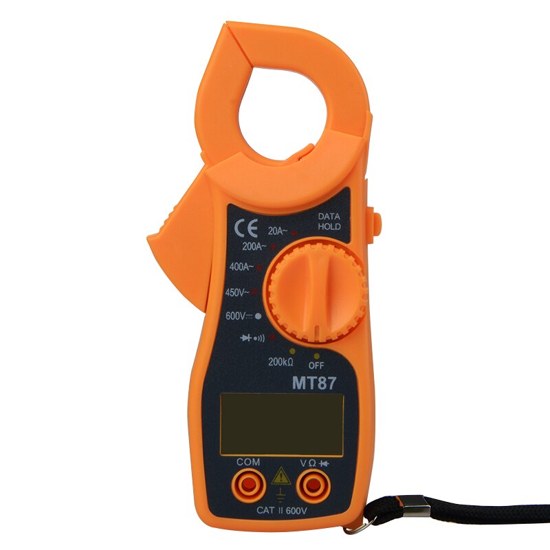 Mt87 digital klämmätare multimeter dc ac spänning ström tång motstånd amp ohm testare elektronisk medidor: Inget paket