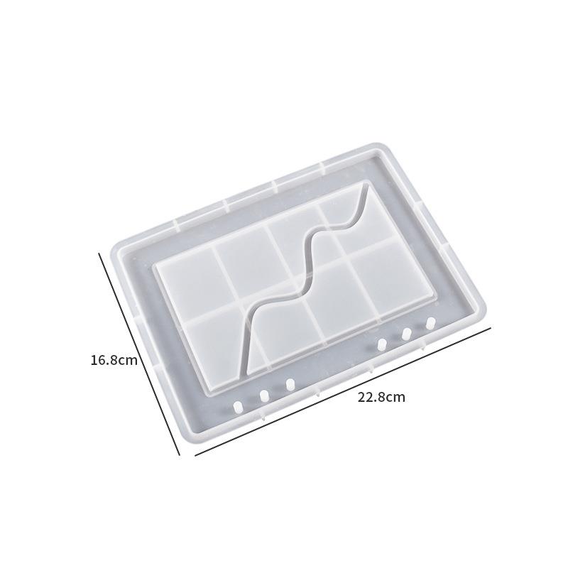 A5 Quicksand cahier couverture résine moule bricolage cristal UV époxy Silicone moules livre Transparent résine moulage moules: WHITE