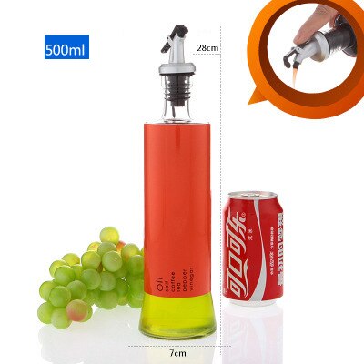 Olie spray flaske sprøjte olier gryde bbq grill madlavning værktøj køkkengrej køkken værktøj tilbehør forsyninger oliven pumpe olie flaske: 500ml røde