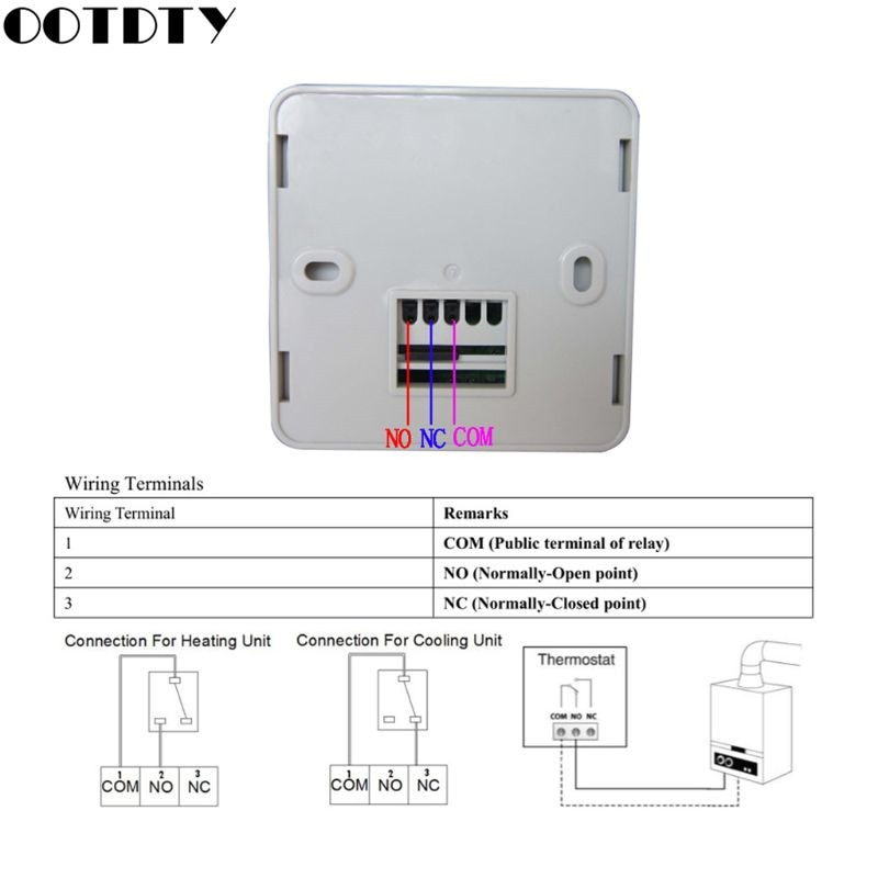 Gas Boiler Heating Temperature Controller Programmable Thermostat Wall Mounted
