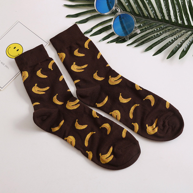 Frieten Banaan Bier Stijl Sokken Gelukkig Grappig Katoenen Sokken Cartoon Sokken Mannen Vrouwen Voedsel Fruit Streetwear Unisex Casual Sokken
