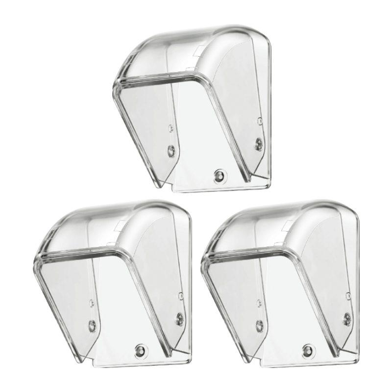 Draadloze Deurbel Waterdichte Hoes Deurbel Knop Transparante Beschermhoes Opbergdoos Accessoires Thuis Deurbel Cover: WHITE