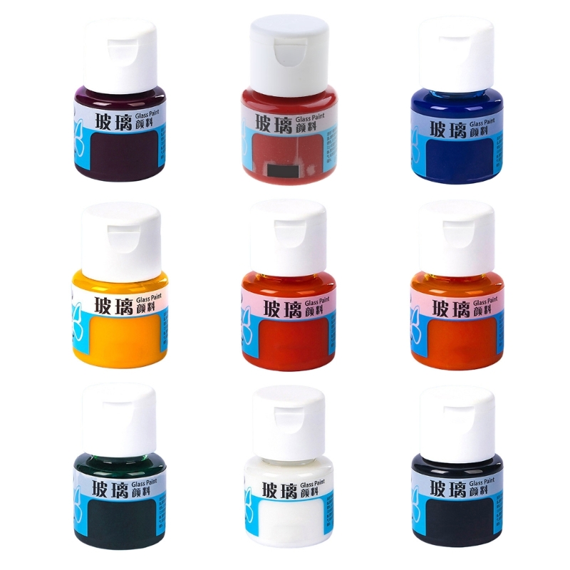 Stain Glass Paint Permanent Acrylic Enamel Painting Create Translucent Arts on Transparent-Wine Glasses,Enamel,Window