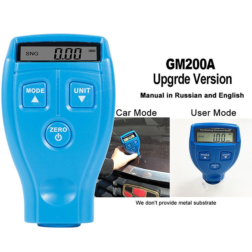 Portable Paint Film Meter Tester Coating Measure Thickness Gauge Digital Portable Mini Thickness Gauge Tester