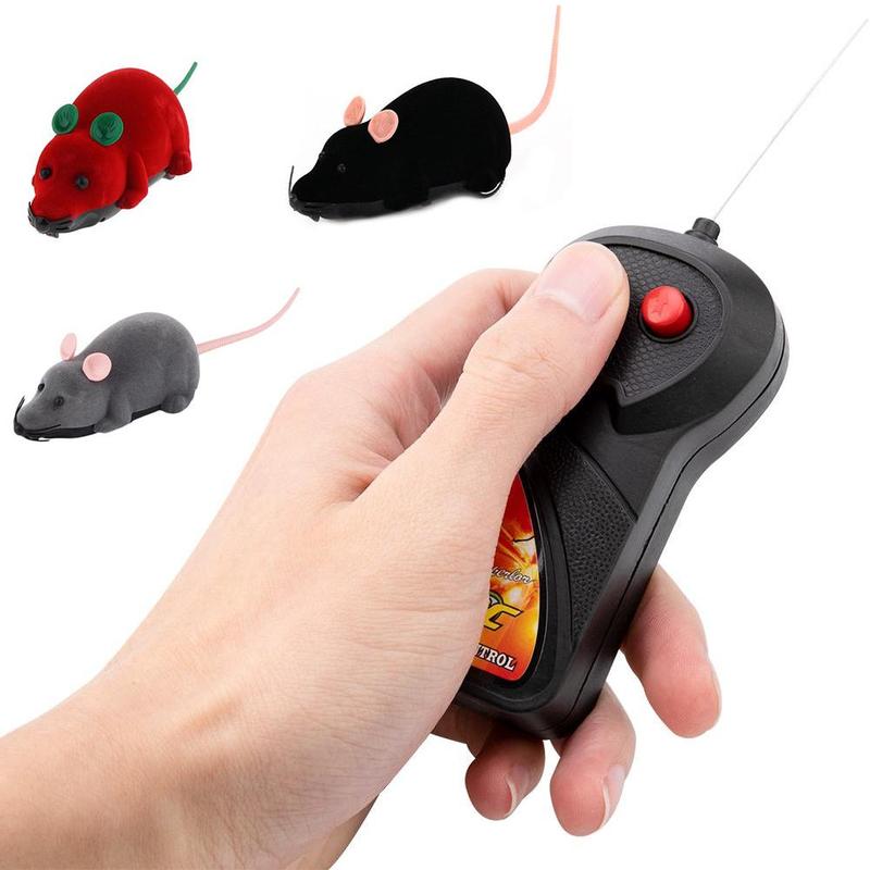 5 Colors Cat Toys Remote Control Wireless RC Electronic Cat For Kitten Toy Simulation Rat Mice Toy Toy Novelty Mous F8J8