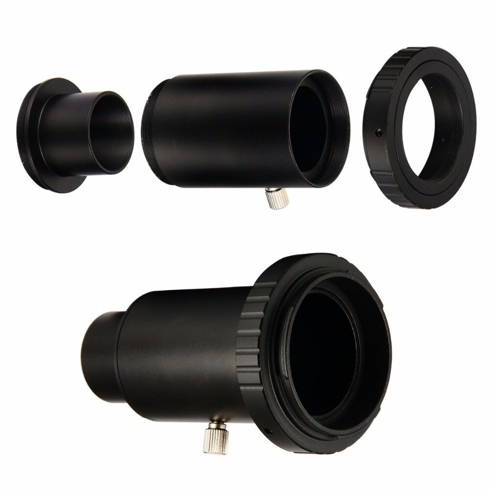 Adaptador de cámara para telescopio, 1,25 ", tubo de extensión, anillo en T para Canon EOS Metal