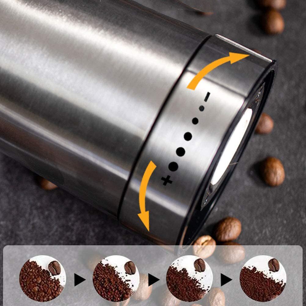 Electric Handheld Coffee Grinder, Portable Rechargeable Burr Grinder with Adjustable Coarseness Grind Settings