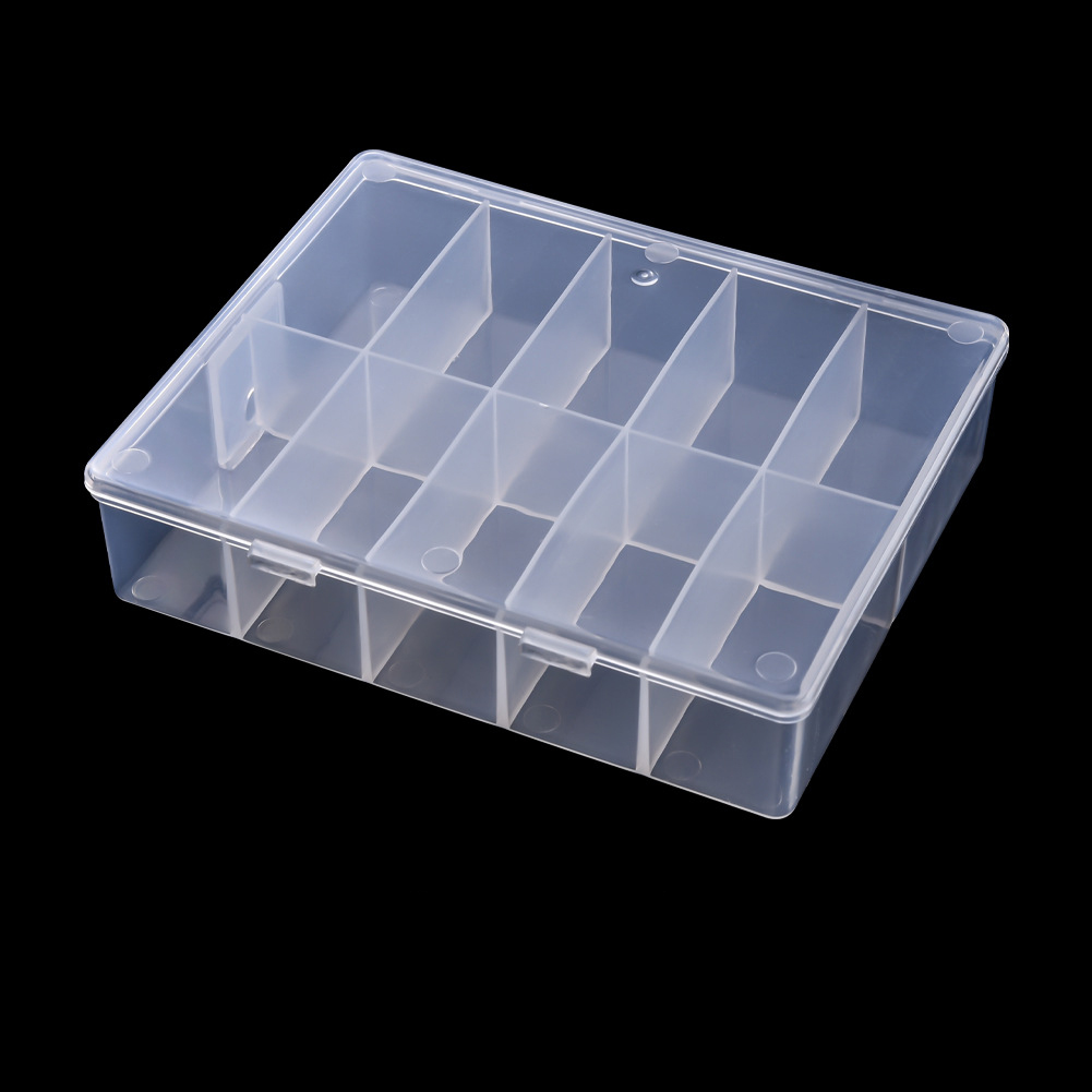 10 Grids Lege Clear Opbergdoos Sieraden Kralen Gems False Nail Art Tips Dozen Case Nail Glitter Rhinestone Container Organizer: Default Title