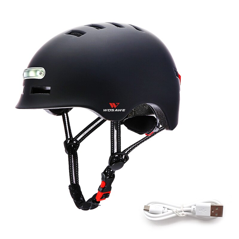 WOSAWE Light Cycling Helmet Bike General Helmet Mountain Road Bicycle MTB Luminous Safe Helmets Men Women Kids 54-61cm: MTK01B / M
