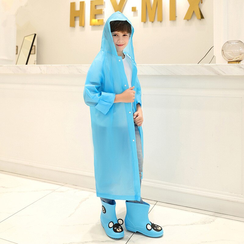 EVA niños impermeable grueso impermeable lluvia abrigo niños transparente niños niñas chaqueta impermeable traje de lluvia