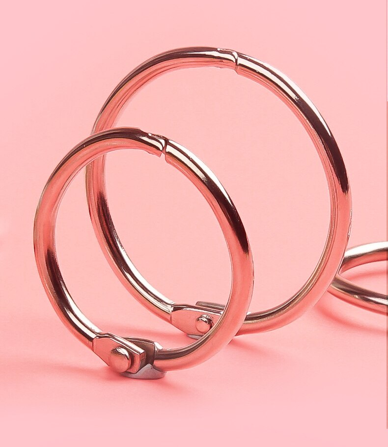 Metal 2/3/5/10Pcs Metal Ring Binder 15 - 80mm DIY Albums Loose-leaf Book Hoops Opening Office Binding Supplie Photo Album