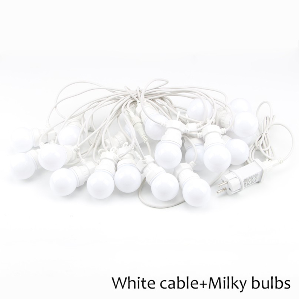 8M/13M/24M/38M LED Globe Ball String Light Street Christmas Fairy Led Festoon Outdoor For Garden Backyard Party Patio Decor