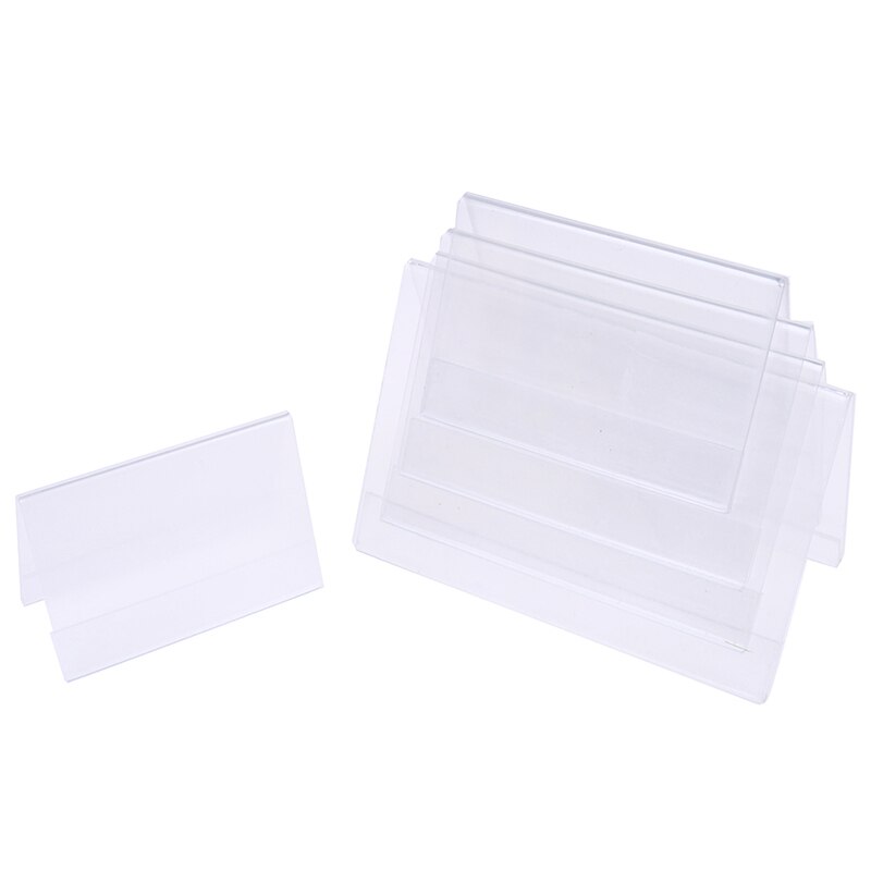 Multi Size Acrylic V Shape Office Desktop Sign Display Price Name Business Card Label Nameplate Table Number Holder Stand