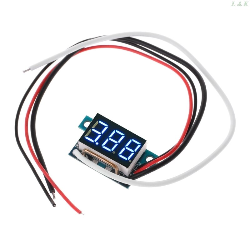 DC 0-10A Digital LED Ammeter Current Panel Meter 0.36in Module Reverse protection: Blue