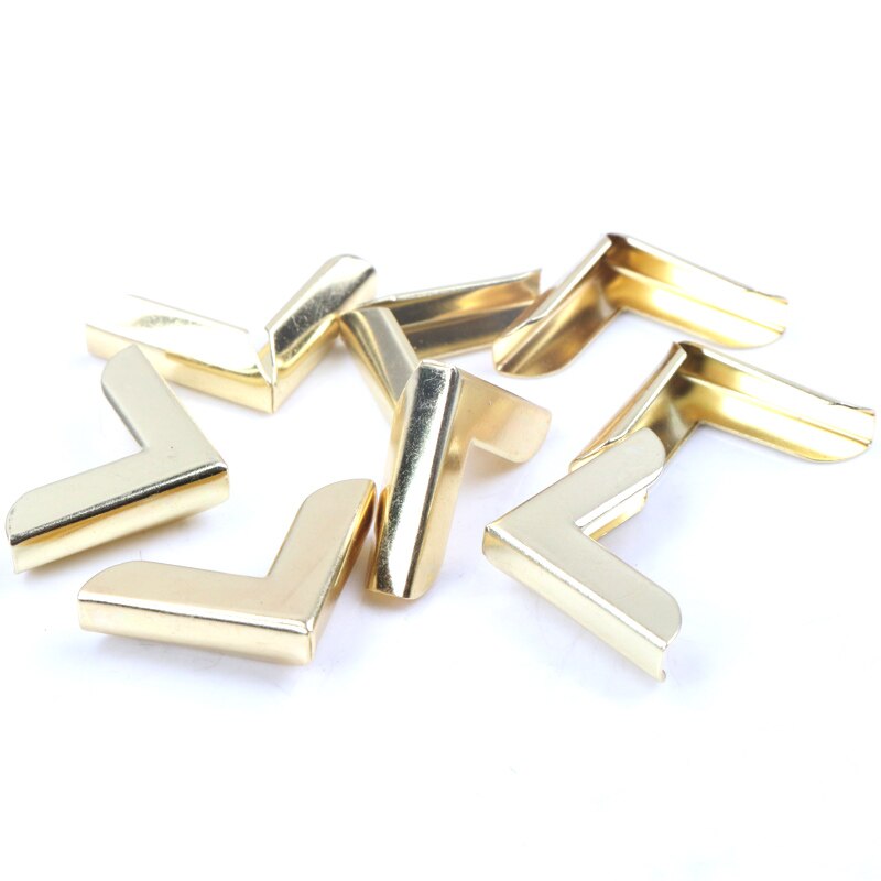 Metallhjørner for bøker scrapbooking fotoalbum menyer hjørnebeskyttere metallhåndverk diy ornament 19 x 19 x 3mm 20 stk