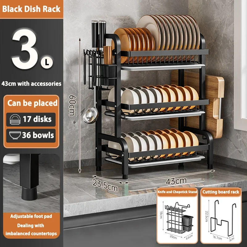 Küche Gericht Gestell Multifunktionale Lagerung Ablauf Gestelle Tragbare Geschirr Organizer Multi Schicht Haushalt Schreibtisch Lagerung Regal: Licht Grün
