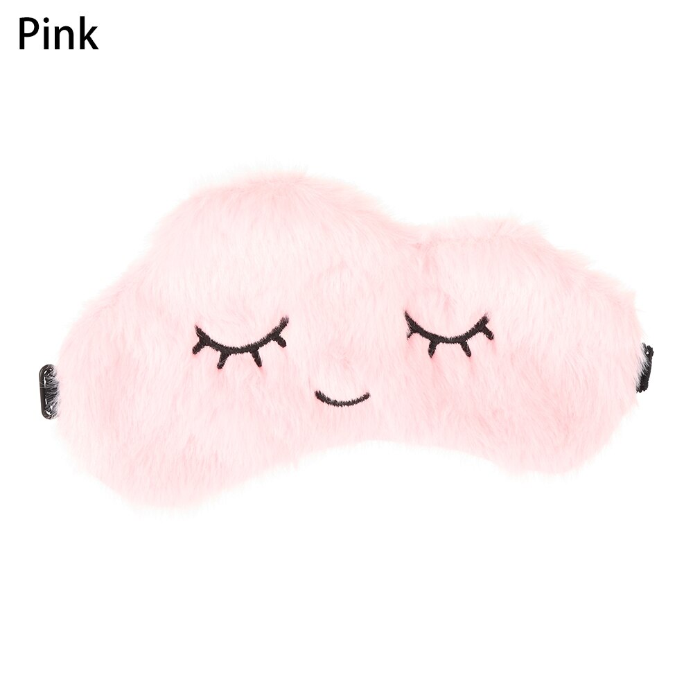 1PC Cartoon Silk Eyepatch Sleeping Mask Embroidery Eyepatch Adjustable Sleeping Aid Blindfold Travel Sleep Eye Mask: 3