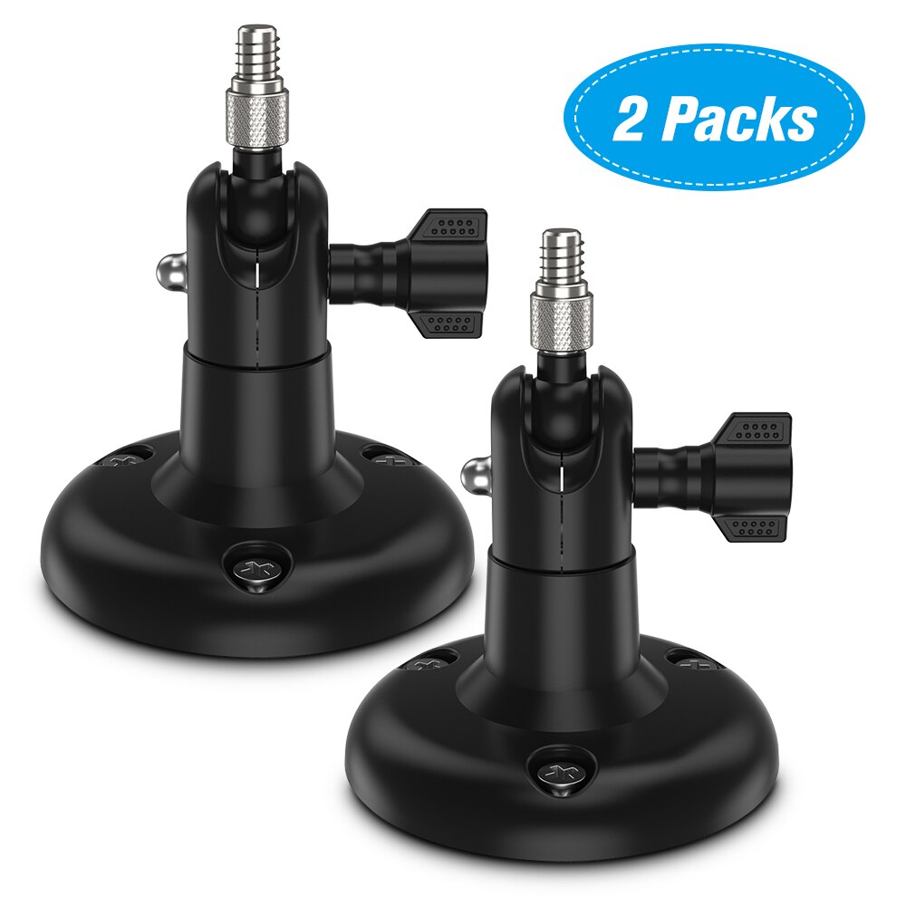 3 Pack Adjustable Wall Mount for ARLO HD/ARLO PRO/ARLO PRO2/ARLO GO/ARLO ULTRA/WYZE CAM PAN Home Camera Mounting Bracket Outdoor: Black 2 Pack