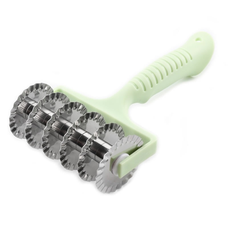 Wavy Rolling Dough Cutter Stainless Steel Pizza Wheel Pasta Cookie Biscuit Scraper Slicer Fondant Cake Mold Baking Pastry Tools
