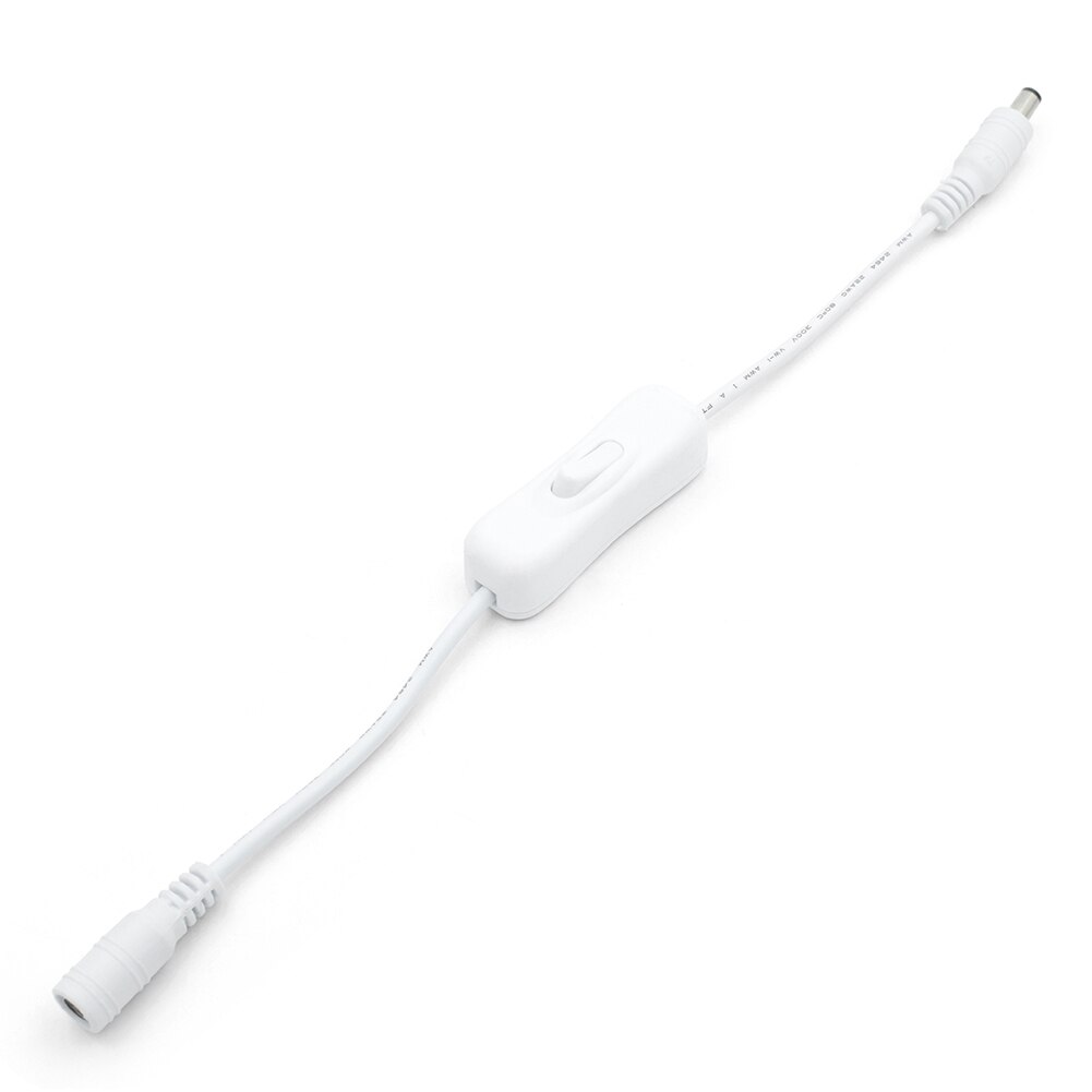 In-Line Power Switch ON/OFF 2.1mmx5.5mm Cable White For Jack Arduino 12-24V In-Line Power Switch ON/OFF 2.1X5.5mm Cable Jack