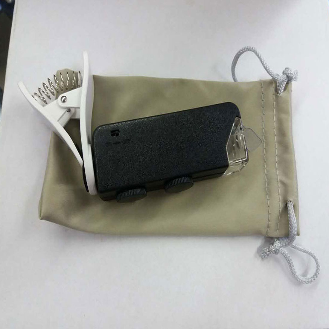 60x-100x optisk zoom mobiltelefon led mikroskop linse med universal klemme