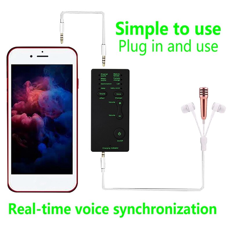 Voice changer, handheld microphone voice changer sound effects machine for children and friends