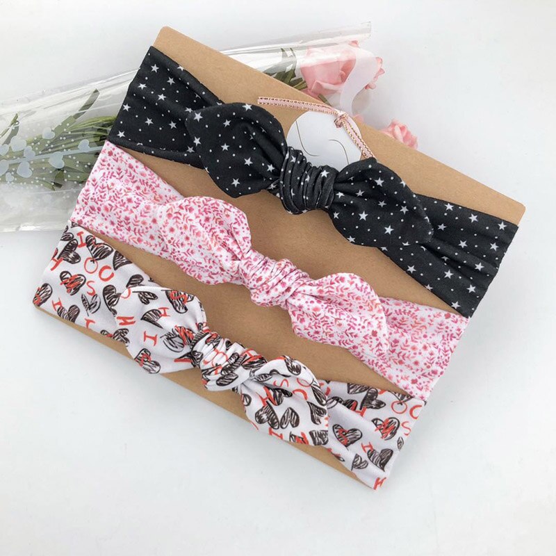 3 stuks/set stippen bloemen baby hoofdband schattige konijnenoren baby meisjes hoofdbanden strik meisjes haarbanden tulband baby haaraccessoires: Stijl 6