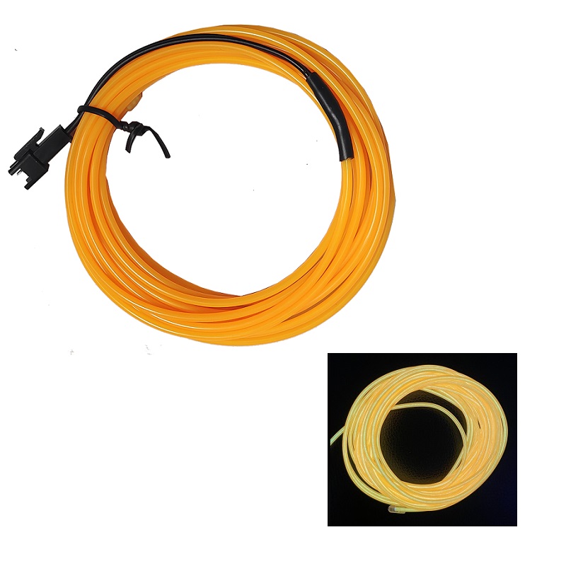 Luz de neón Flexible de 1M/3M/5M/10M, cable EL Led neón para de baile, decoración de ambiente, lámpara RopeTube, tira Led Multicolor impermeable: Cristal azul / 4,5 W
