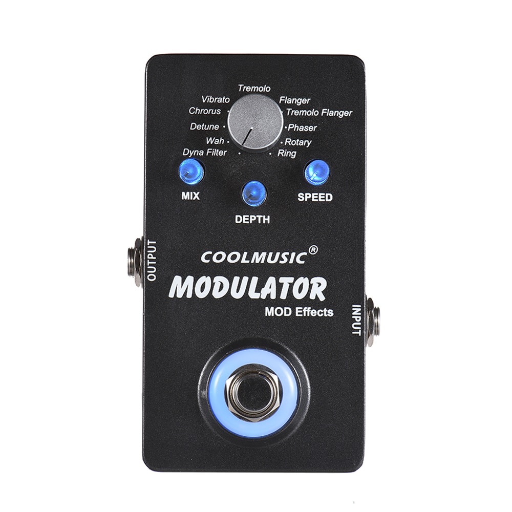 Electric Guitar Digital Modulator Effect Pedal with 11 Modulation Effects True Bypass Full Metal Shell