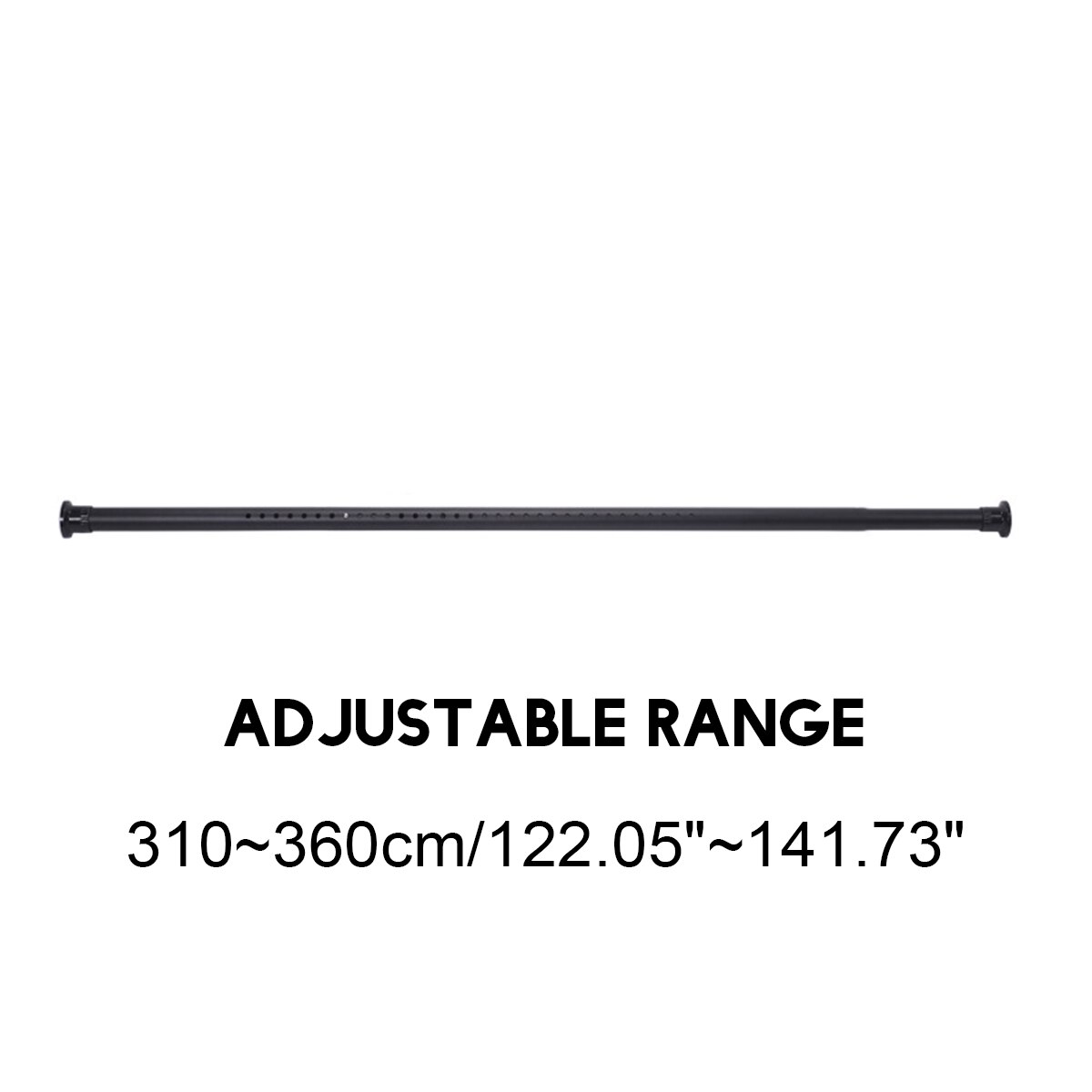 1.1-2.6M douche rideau poteaux tringle rideau pôle réglable en acier inoxydable ressort tige de Tension Rail pour vêtements/serviettes/rideau