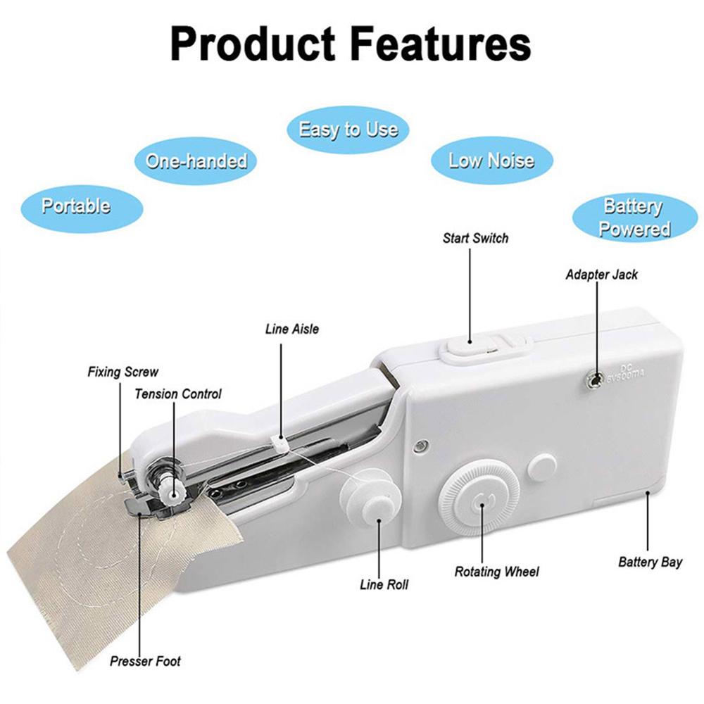 Mini Hand Naaimachine Quick Handy Stitch Naaien Handwerken Cordless Kleding Stoffen Huishoudelijke Elektrische Naaimachine