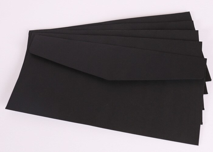 Enveloppes en papier Kraft rétro Vintage | 10 pièces/lot, 22*11cm, pour carte Scrapbooking, de commémoration, 3 couleurs: Black