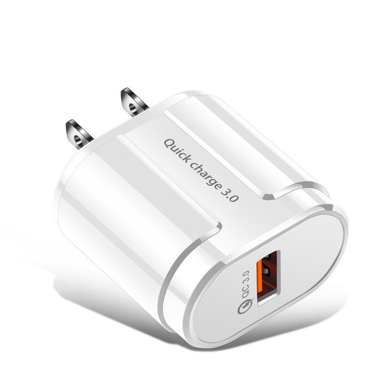 Quick Charger QC3.0 USB Charger EU US Plug Wall Mobile Phone Charger Adapter for IPhone 11 XS MAX Fast Charging for Samsung: US Plug White