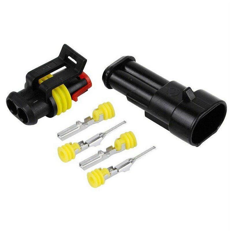 12A 300V 2Pins Car Electrical Cable Connectors Fit For Auto Motorbikes Waterproof Light Plug Connector Auto Accessories