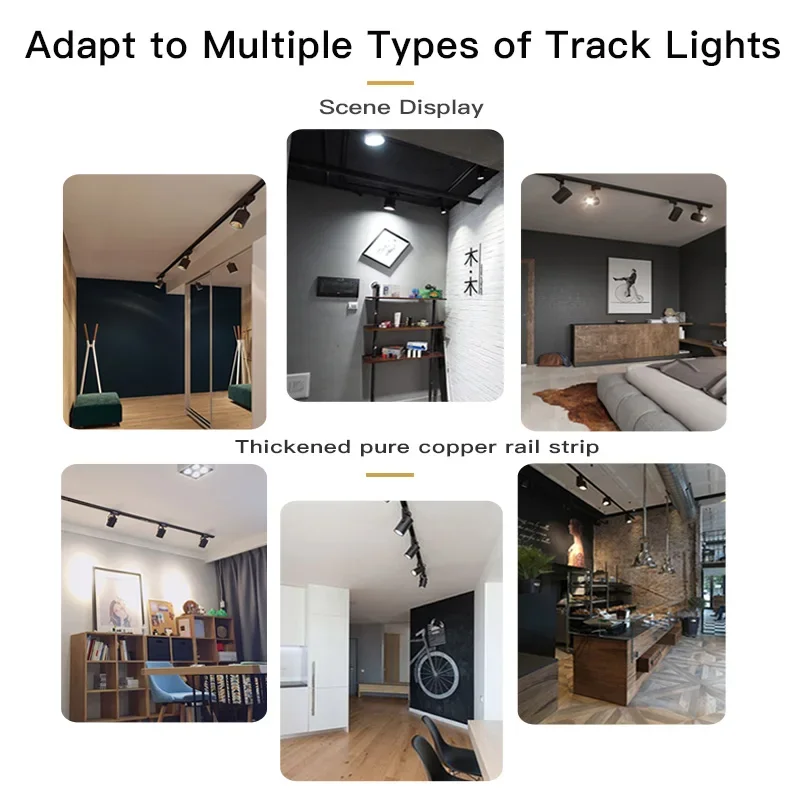 Spotlight til 1m- spors skinnesæt 0.5m led-skinnelysskinner lige/l-formede forbindelser til skinneskinne spotlight skinnebelysning til hjemmet