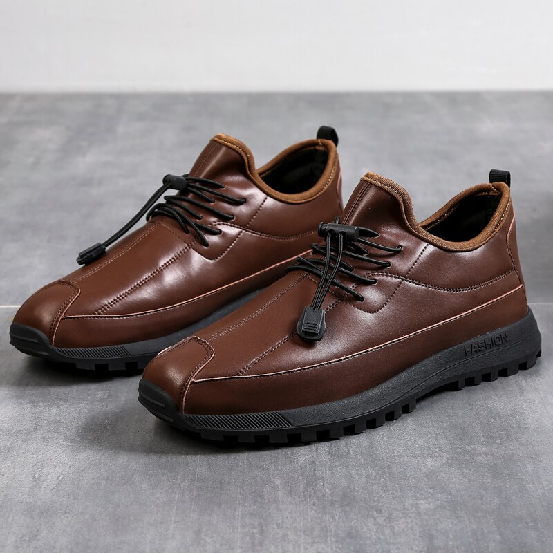 Heren casual werkschoenen antislip waterdicht oliebestendig gladde grond schoenen voor chef-kok meester dokter hotel restaurant: Bruin / 39