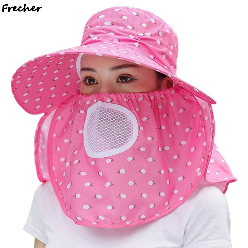 Sun Hat Female Summer Hat Cover Face Sun Hat All-match Summer Hat with Big Rim Anti-ultraviolet Cycling Sunhat: 5
