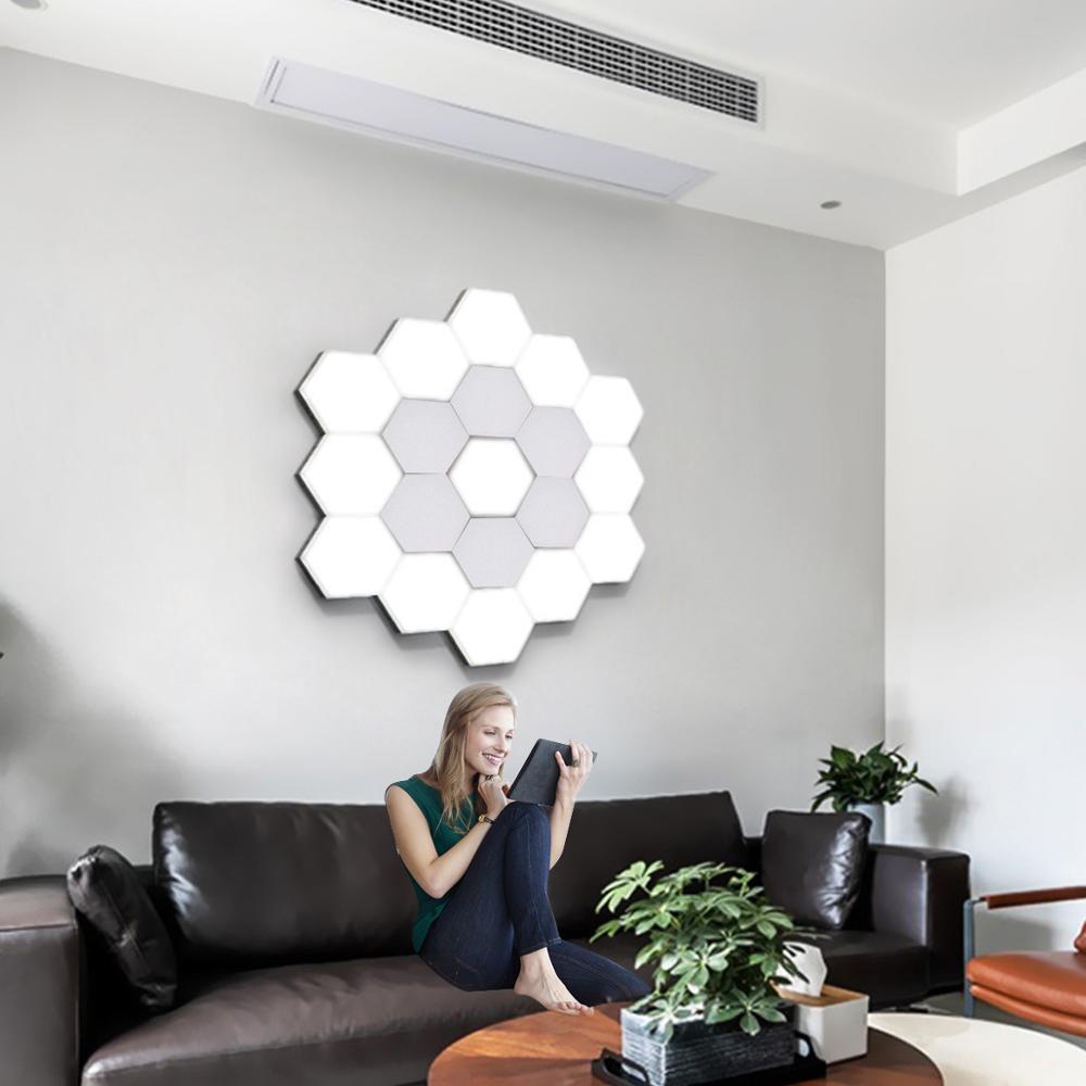 LED Quantum Modulaire lamp Touch Sensor nachtlampje Magnetische Module DIY Patroon Decoratie Slaapkamer Muur Ambient Backlight verlichting