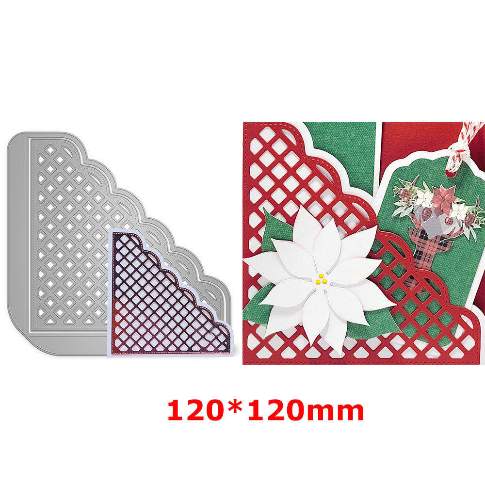 Metal Cutting Dies Pull-out Corner Pocket Slot Edge Frame for DIY Scrapbooking Album Decorative Paper Card Die Making Template: Beige