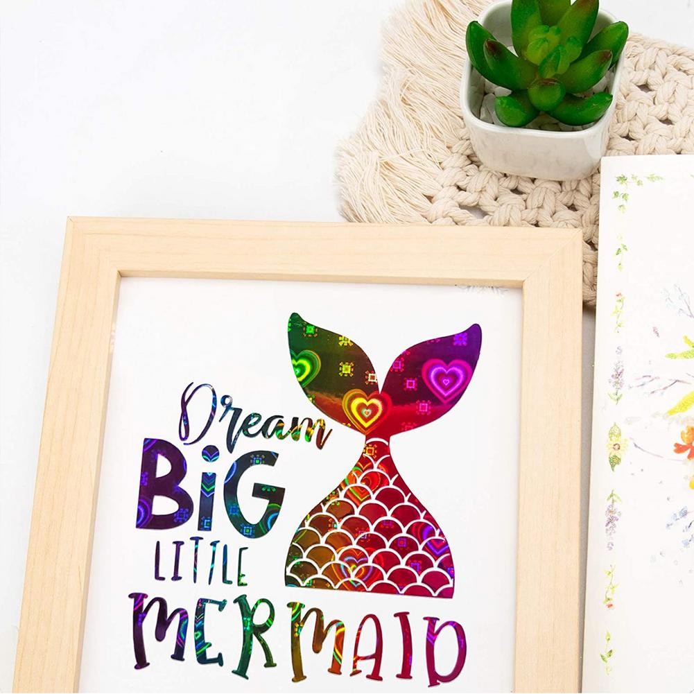 Holographic Sparkle Rainbow Gradient Indoor Adhesive Vinyl For Crafts Cricut Silhouette Expressions Cameo Decal Gradient Rainbow