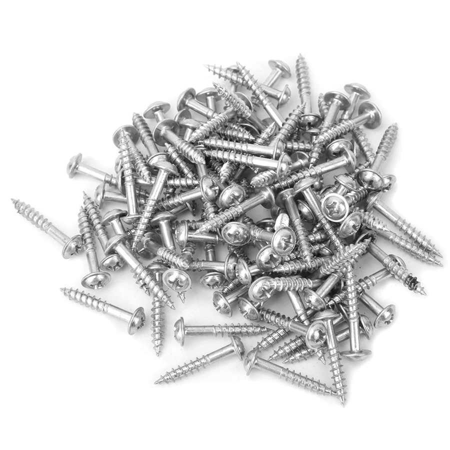 100Pcs Zinc Plated -25mm Oblique Self-Tapping Screws Set Electronic Tool g