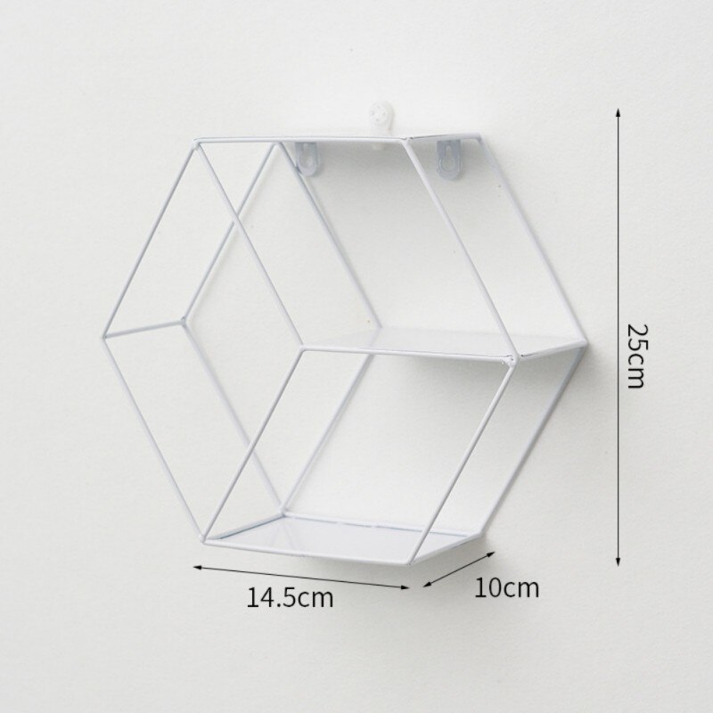 Circulaire Ijzerwerk Wandkleden Rack Multi-Raster Opslag Plank Ijzer Creatieve Studie Boekenkast Meubels Decor: A3