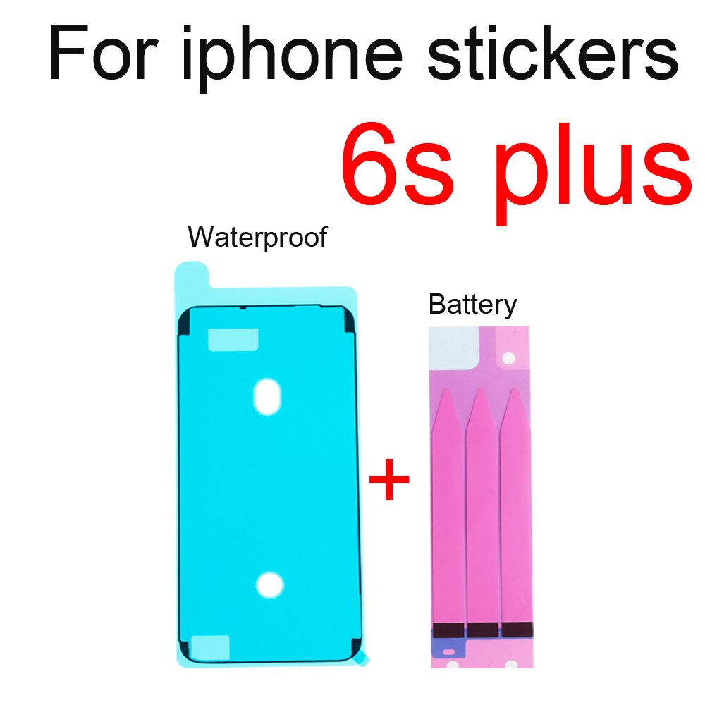 Ett set batteri + vattentätt + utstrålande klistermärken för iphone 6s 7 8 4.7 "& 6s 7 8 plus 5.5 " limreservdelar: 6 plus 2 st ett set