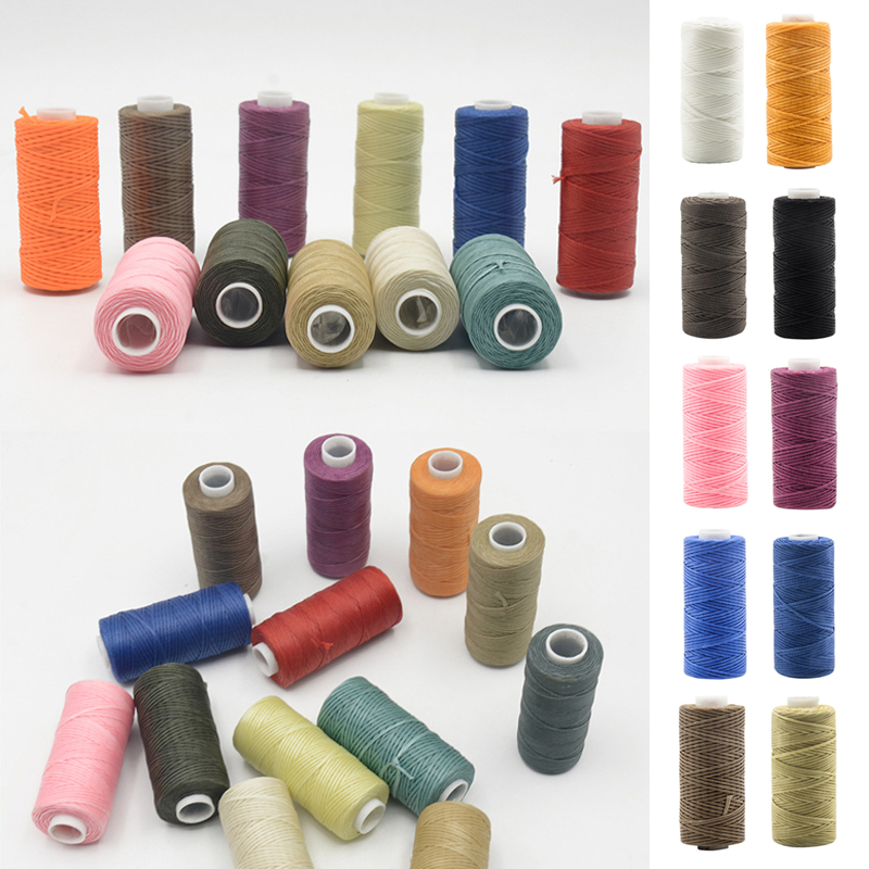 50M Leather Sewing Waxed Thread Hand Stitching Waxed Line Shoe Repair Needlework Multicolor Yarn Handicraft Tool