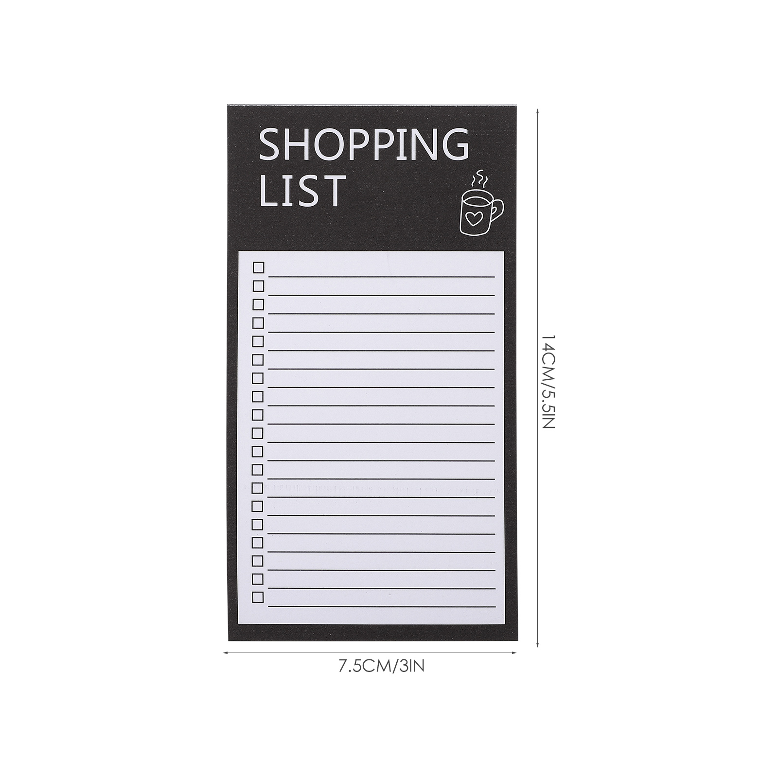 2-boeken Magnetisch notitieblok Lijst Kladblok Dagelijks notitieboekje voor winkelartikelen Planner Enkel schema Kruidenier Zwart