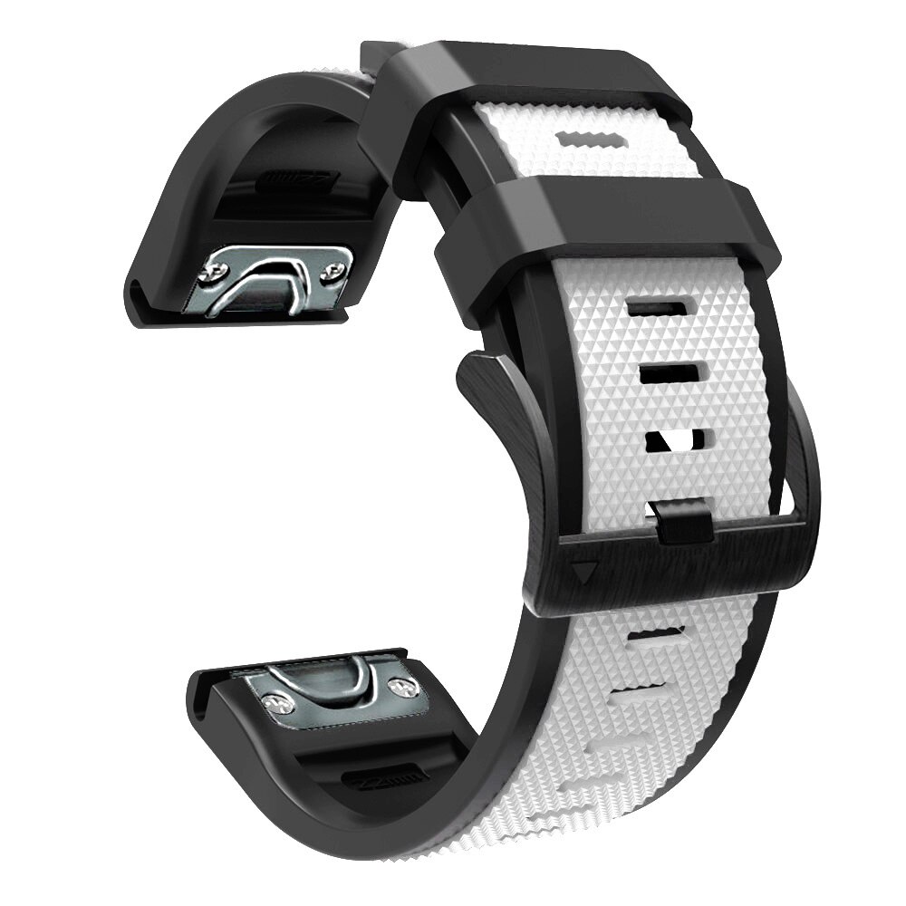 26mm Sport Silicone Watchband Wriststraps for Garmin Fenix 6X Pro 5X Plus 3 3HR Easy Fit Quick Release wirstbands Correa: A