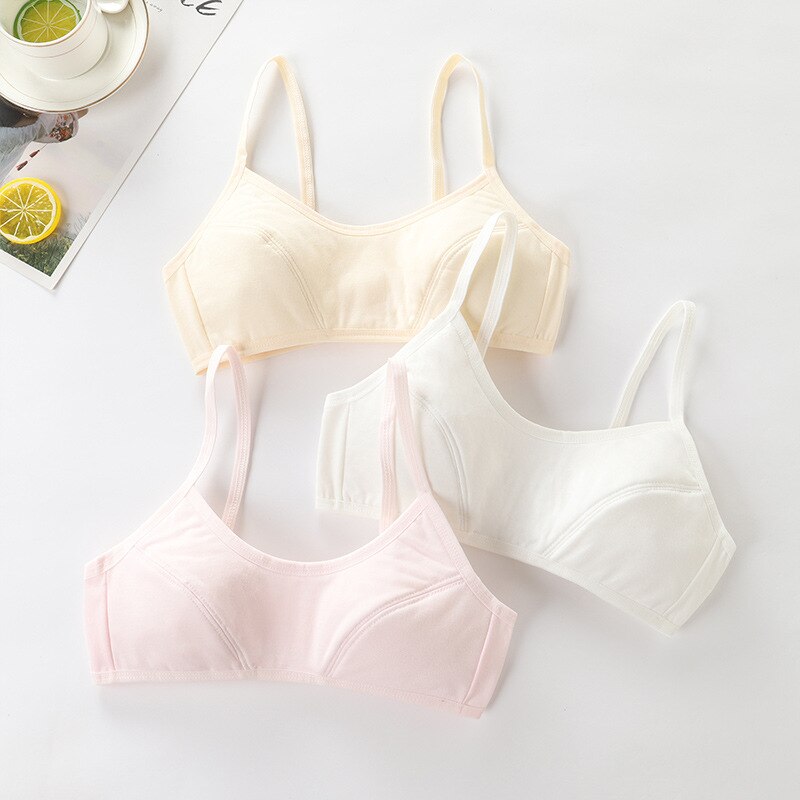 Underwear Female Student Girl Junior High School Student Cotton Sling Breathable Non-steel Comfortable 14years Old Cute Bra