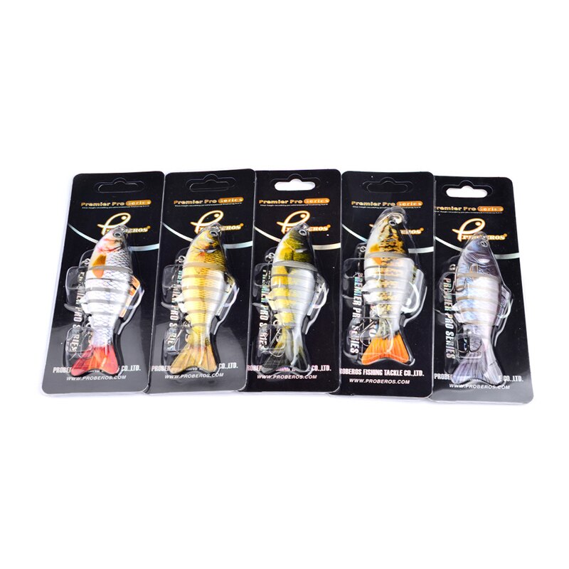 10cm 15.5g Fishing Lure 7 Sections Swimbait Fishing bait 6# Hook Fishing Tackle Multi Jointed Artificial Bait 5 Colors