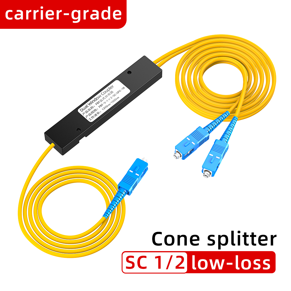 SAIVXIAN PLC Splitter SC A/UPC 1X2 PLC Singlemode Fiber Optische Splitter SC/UPC PCL Taper Type Splitter Computer Kabel Slee: WIT